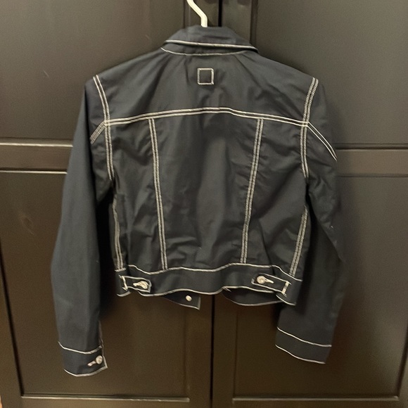 New Vintage Gap women’s black jeans jacket. Size S. stretch. Adjustable bottom - Picture 4 of 11